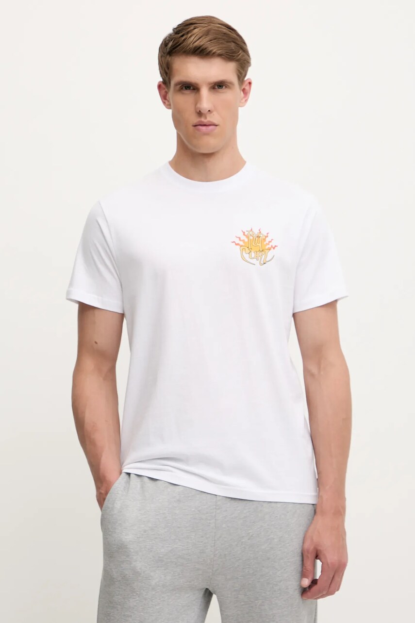 Rip Curl pamut póló DAZED fehér, mintás, 0OFMTE termék 2. képe