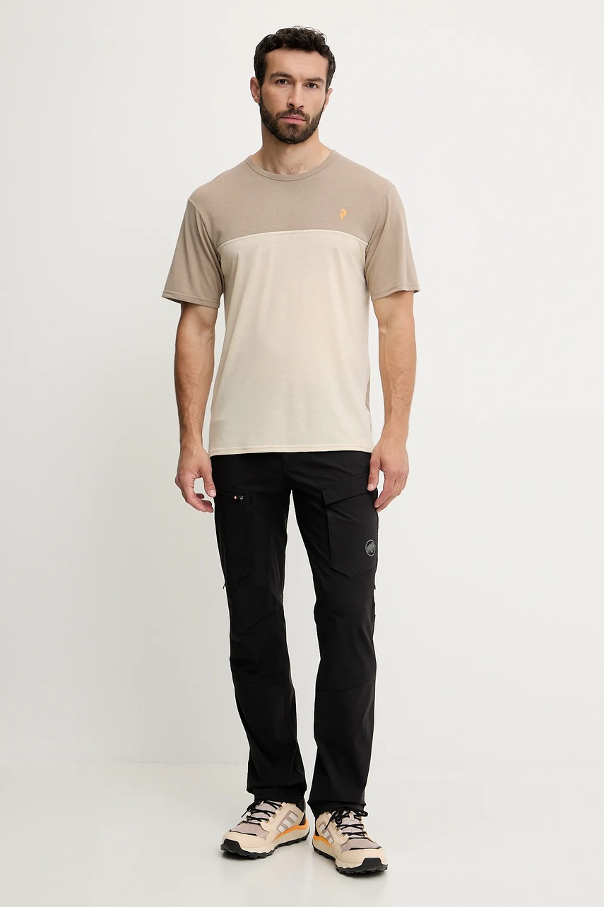 Спортивная футболка Peak Performance цвет бежевый узор G80177