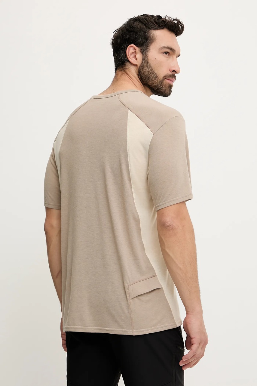 Αθλητικό μπλουζάκι Peak Performance χρώμα: μπεζ, G80177 φωτογραφία