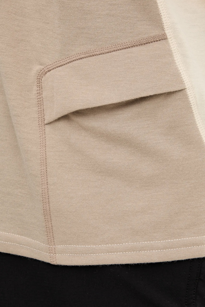 Αθλητικό μπλουζάκι Peak Performance χρώμα: μπεζ, G80177 φωτογραφία