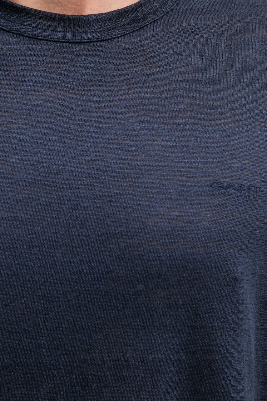 Λευκό μπλουζάκι Gant ανδρικό, χρώμα: ναυτικό μπλε, 2003318 φωτογραφία