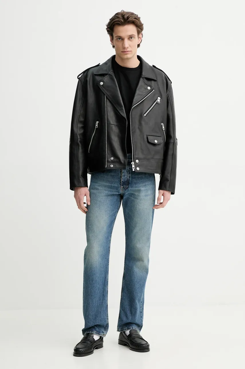 Хлопковая футболка The Kooples мужская цвет чёрный с принтом HTSC30036K Хлопковая футболка The Kooples мужская цвет чёрный с принтом HTSC30036K