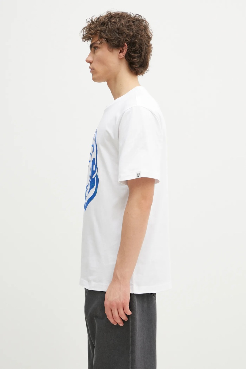 Хлопковая футболка Billionaire Boys Club Cracked Flock Print Astro T-Shirt мужская цвет белый с принтом B25156