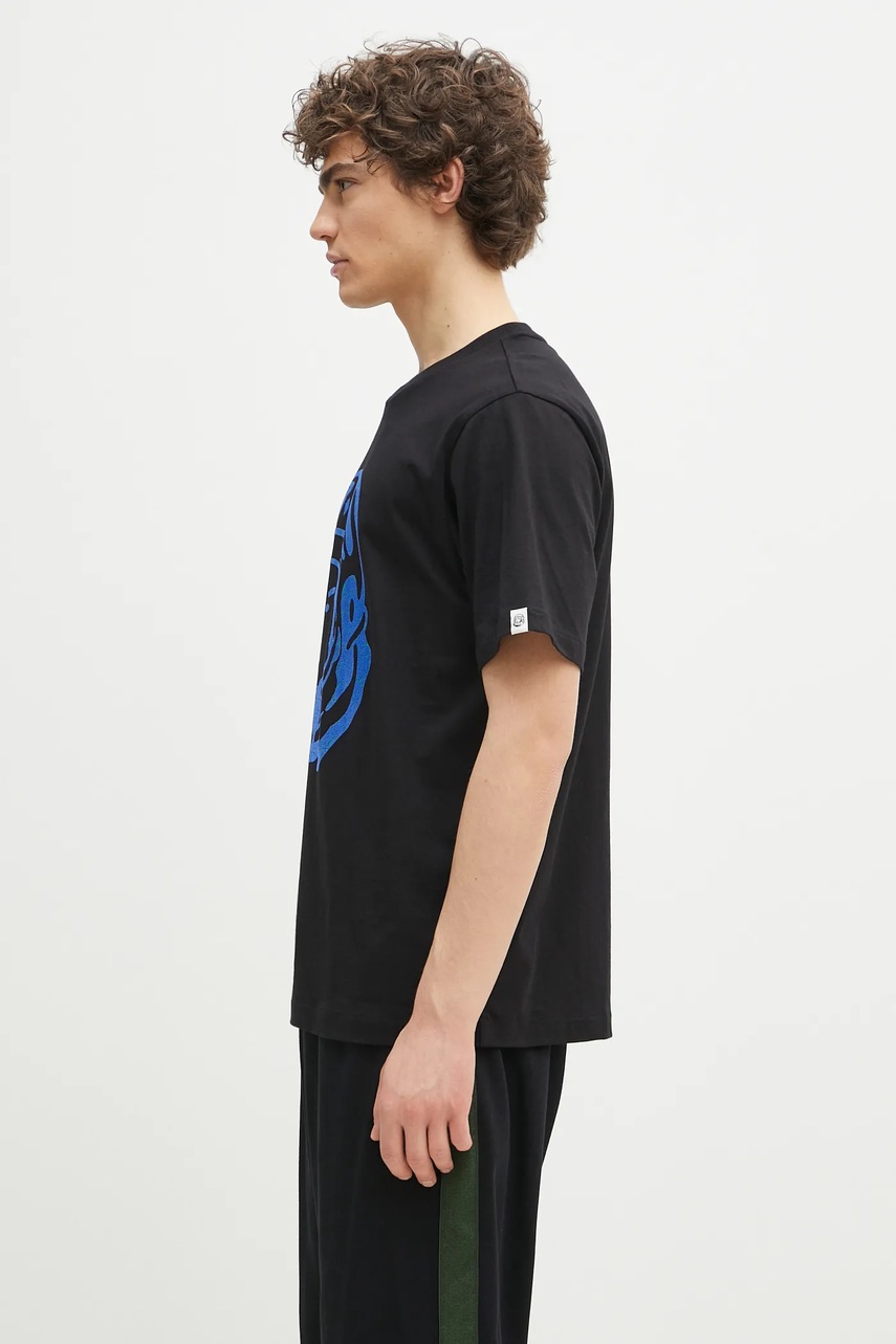 Βαμβακερό μπλουζάκι Billionaire Boys Club Cracked Flock Print Astro T-Shirt ανδρικό, χρώμα: μαύρο, B25156 φωτογραφία