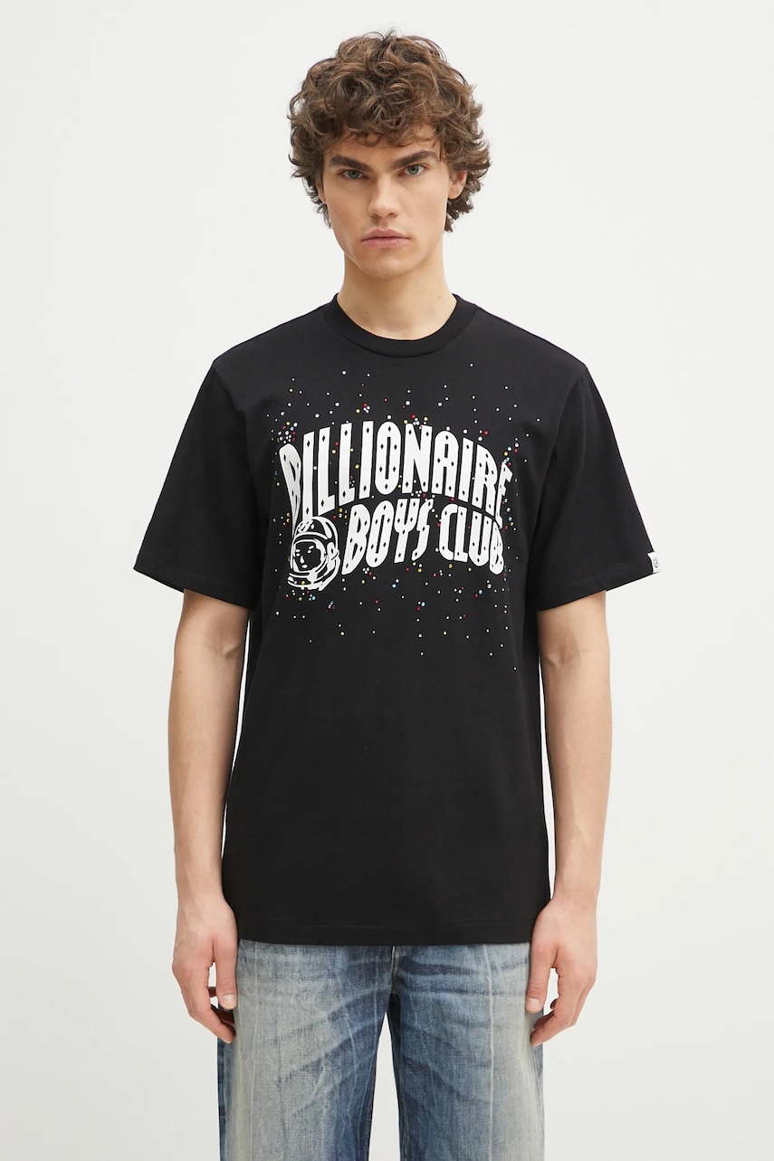 Billionaire Boys Club tricou din bumbac Embellished Arch Logo T-Shirt barbati, culoarea negru, cu imprimeu, B25155 Billionaire Boys Club tricou din bumbac Embellished Arch Logo T-Shirt barbati, culoarea negru, cu imprimeu, B25155