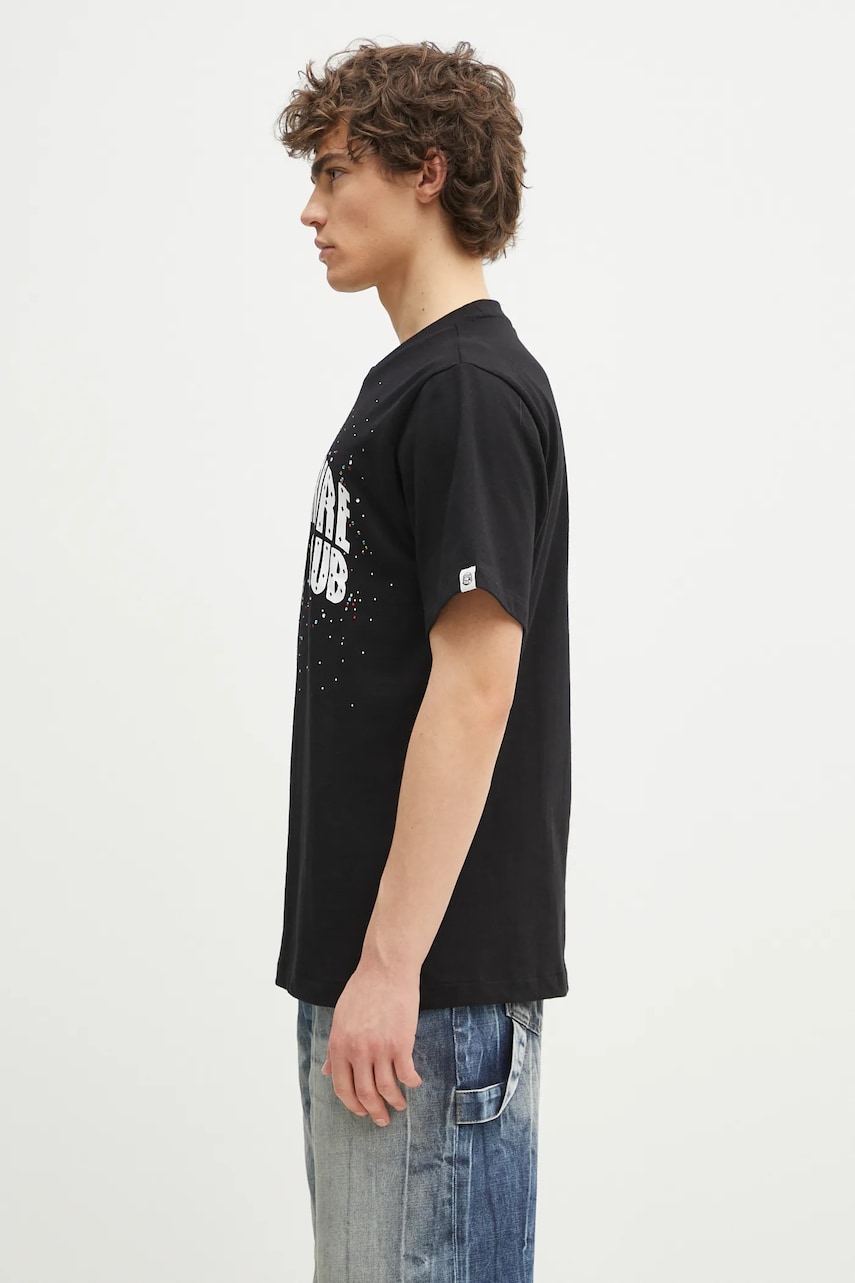 Хлопковая футболка Billionaire Boys Club Embellished Arch Logo T-Shirt мужская цвет чёрный с принтом B25155 Хлопковая футболка Billionaire Boys Club Embellished Arch Logo T-Shirt мужская цвет чёрный с принтом B25155