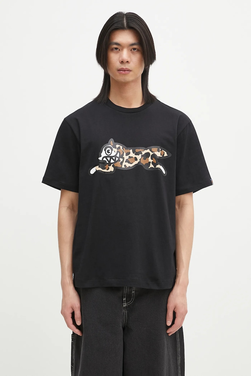 ICECREAM tricou din bumbac Running Dog T-Shirt barbati, culoarea negru, cu imprimeu, IC25141