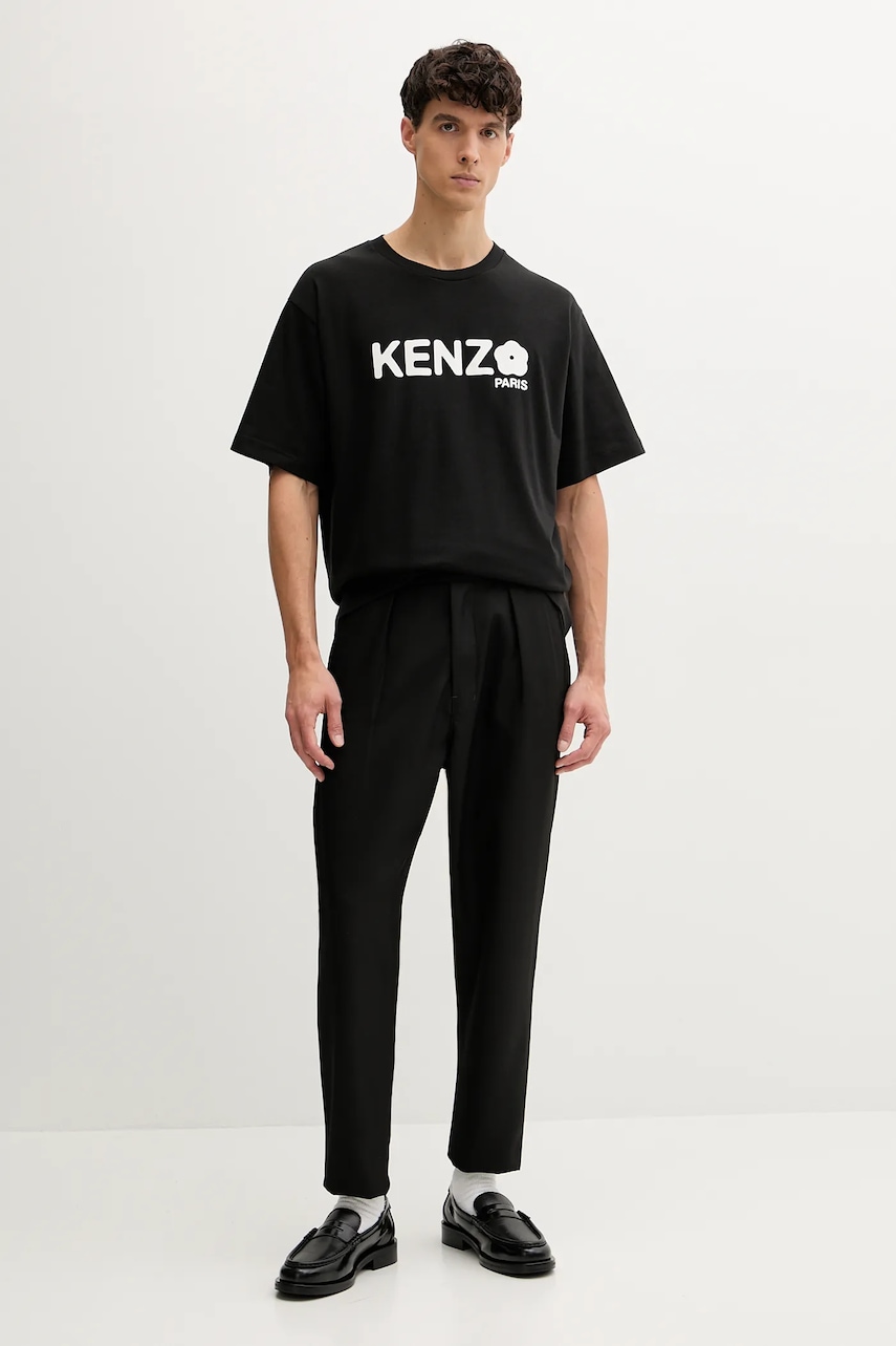 Хлопковая футболка Kenzo Boke Flower 2.0 мужская цвет чёрный с принтом FF55TS4914SG.99J Хлопковая футболка Kenzo Boke Flower 2.0 мужская цвет чёрный с принтом FF55TS4914SG.99J
