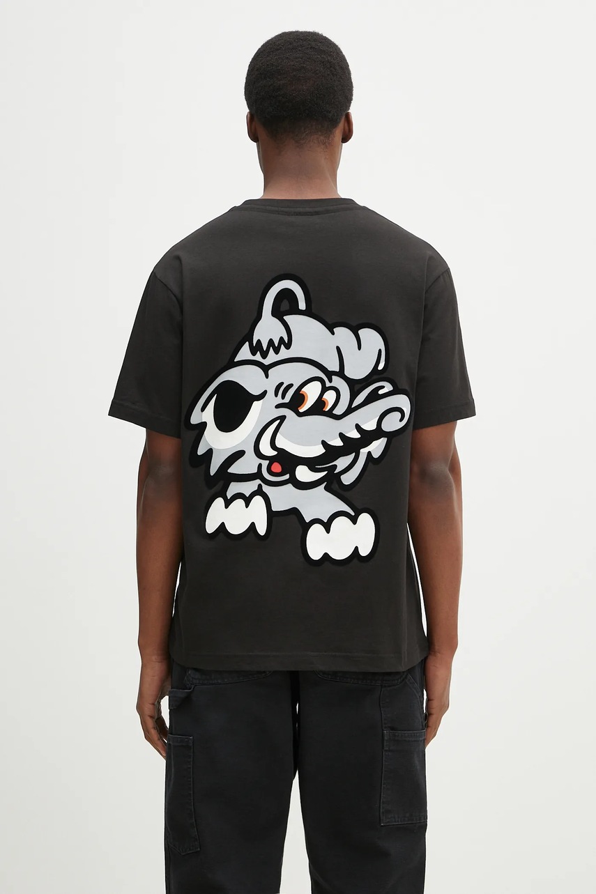 Kenzo tricou din bumbac x Verdy bărbați, culoarea negru, cu imprimeu, FF55TS4994SG.99J