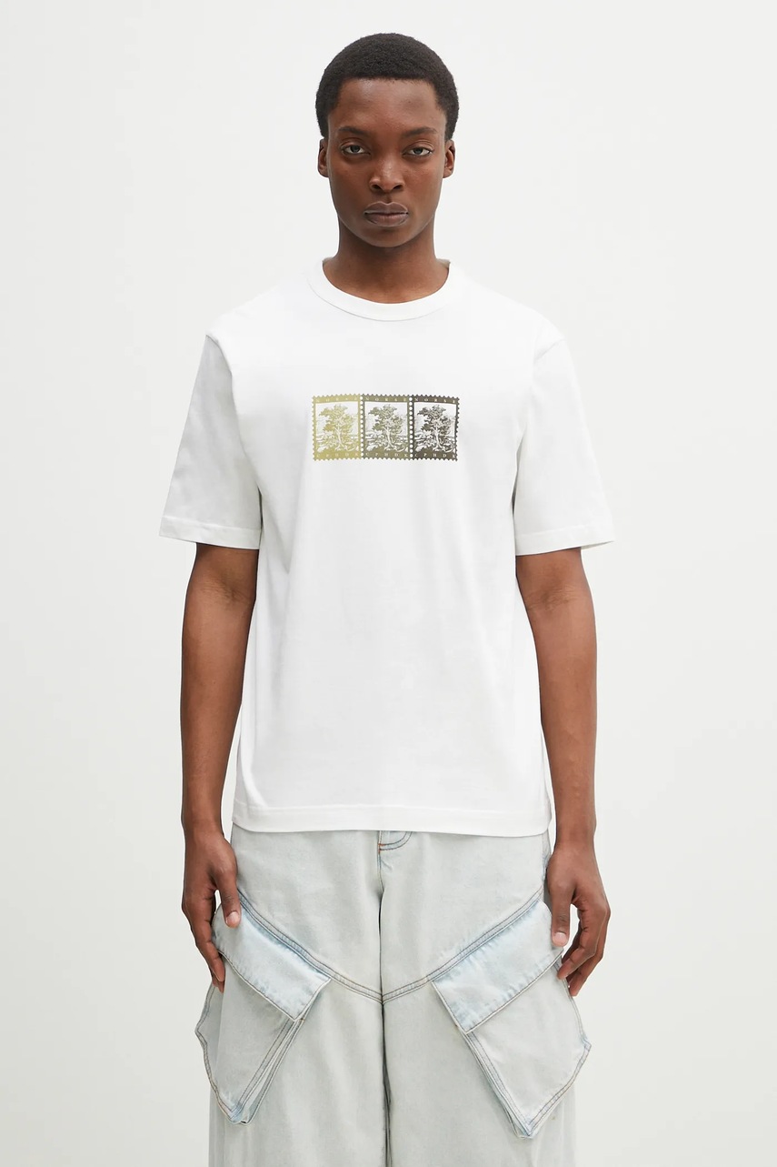 Norse Projects tricou din bumbac Holger Post Stamp Print T-Shirt