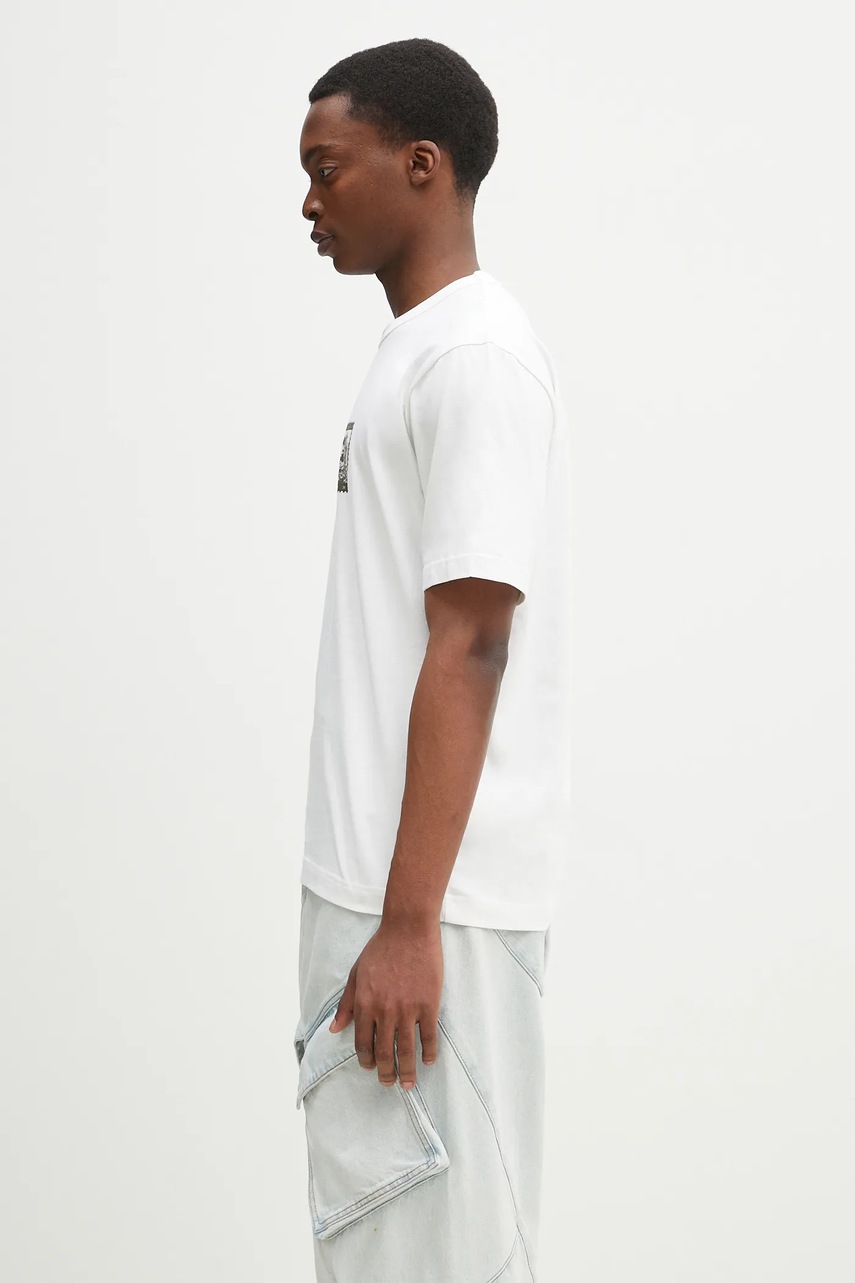 Хлопковая футболка Norse Projects Holger Post Stamp Print T-Shirt мужская цвет белый с принтом N01.0686.0001