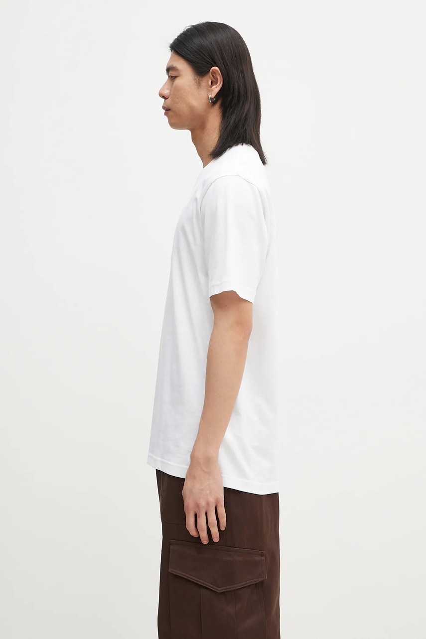 Хлопковая футболка Norse Projects Johannes Organic Code Print T-shirt мужская цвет белый с принтом N01.0689.0001