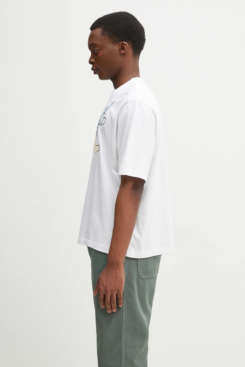 Хлопковая футболка Marcelo Burlon County Angel Boxy T-Shirt White Multicol мужская цвет белый с принтом CMAA05AS25JER0020184