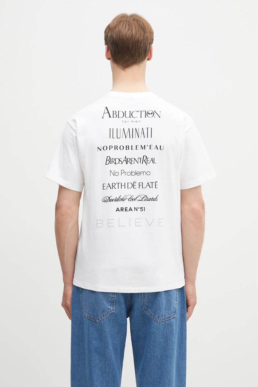 Bavlněné tričko No Problemo Eau De Problemo SS Tee bílá barva, s potiskem, NP6000503
