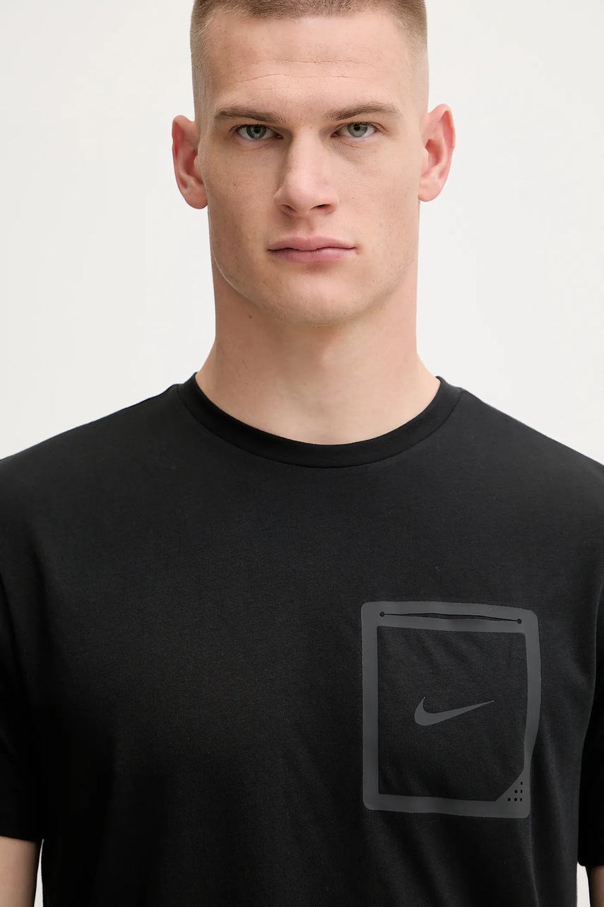 T-shirt κολύμβησης Nike χρώμα: μαύρο, NESSF506 φωτογραφία