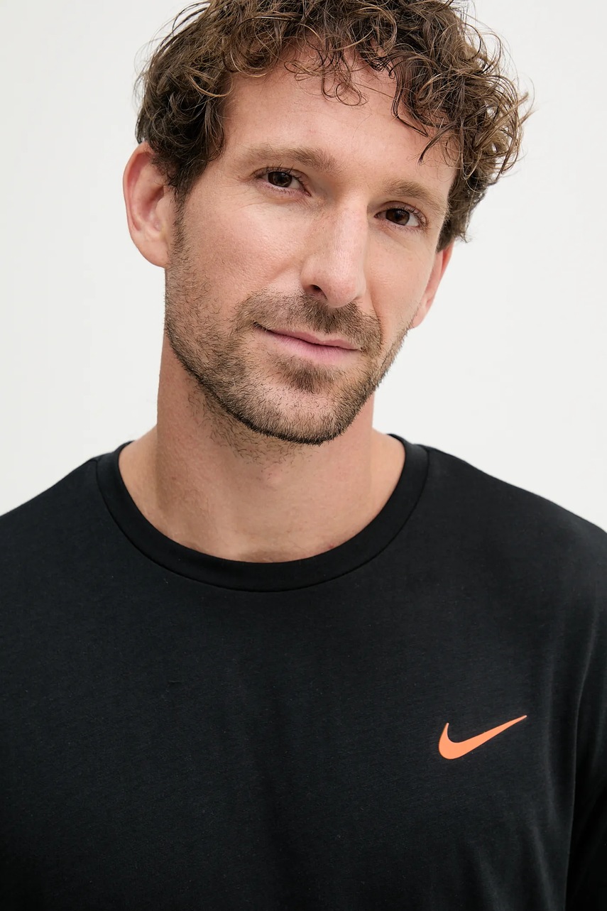 T-shirt κολύμβησης Nike χρώμα: μαύρο, NESSF522 φωτογραφία