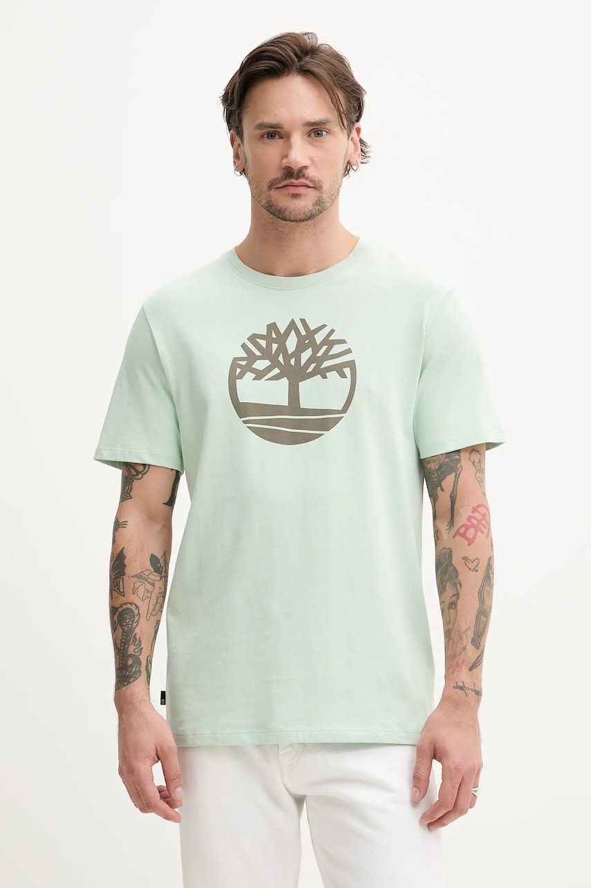 Timberland tricou din bumbac bărbați, cu imprimeu, TB0A2C2RENE1