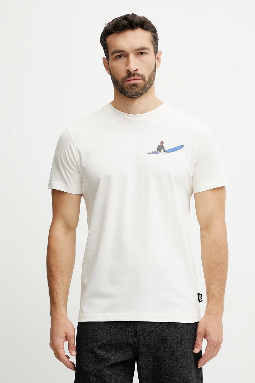 Βαμβακερό μπλουζάκι Picture Simon Bailly 1 ανδρικό, χρώμα: μπεζ, MTS1251 φωτογραφία