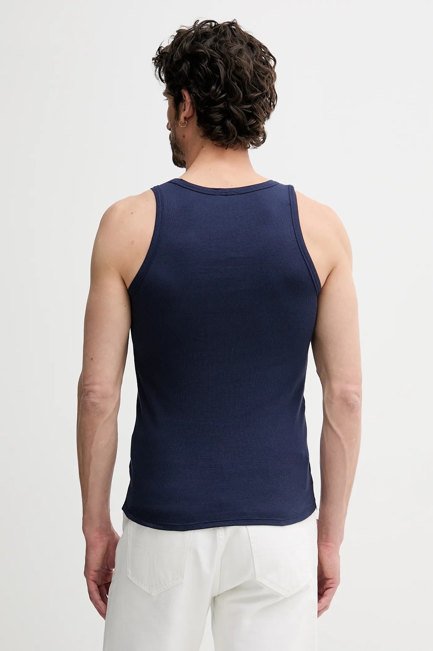 Хлопковый топ United Colors of Benetton цвет синий 3JKF2H002