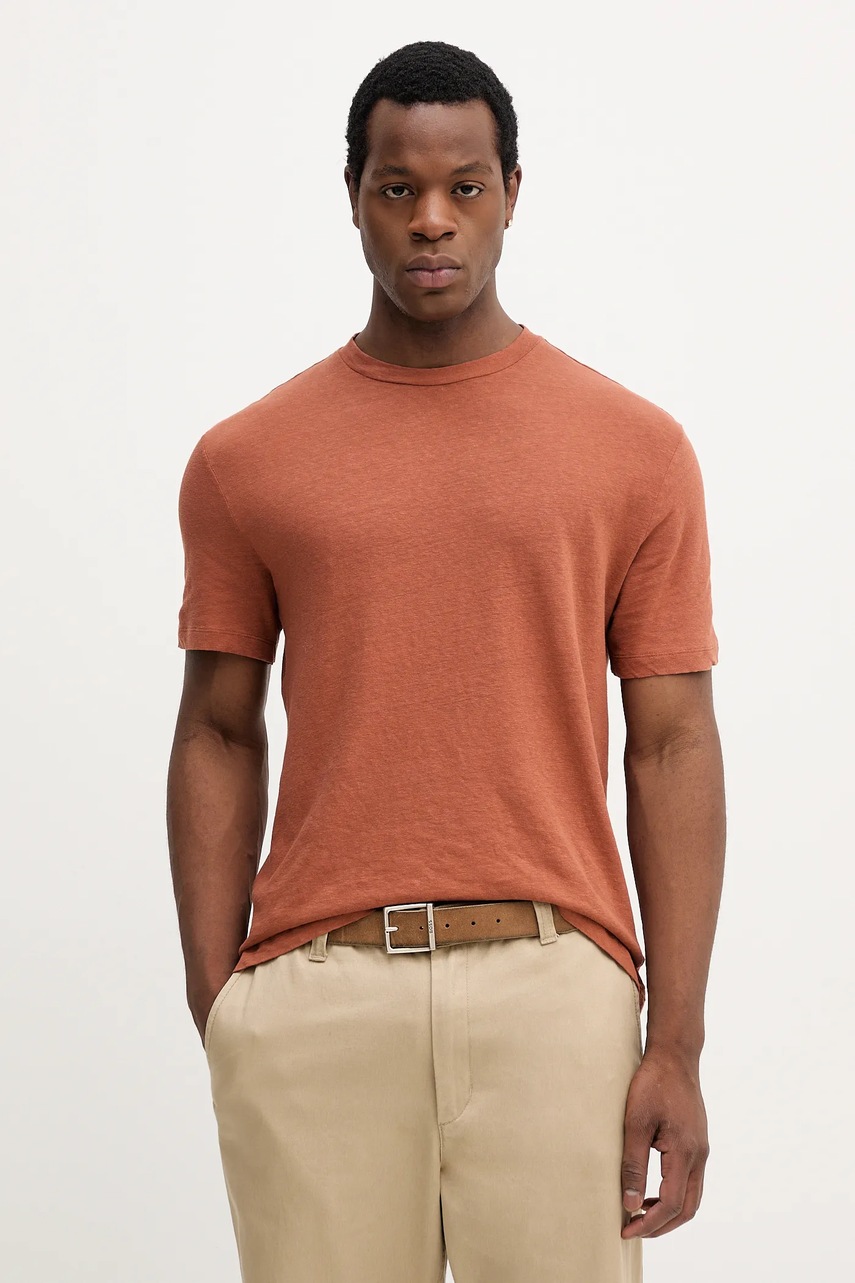 United Colors of Benetton tricou de in culoarea maro, uni, 3UTFU10B1