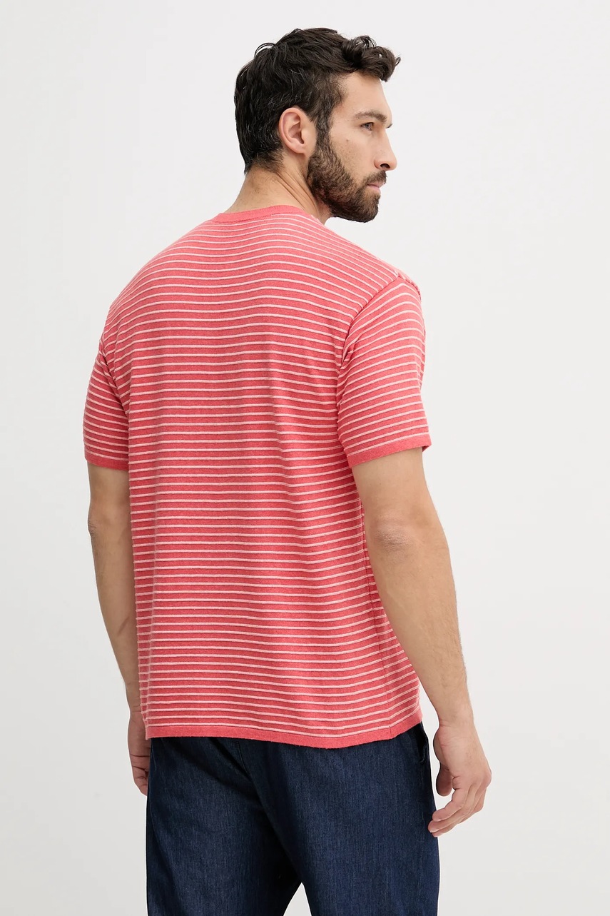 Βαμβακερό μπλουζάκι United Colors of Benetton ανδρικό, χρώμα: ροζ, 1195K109V φωτογραφία