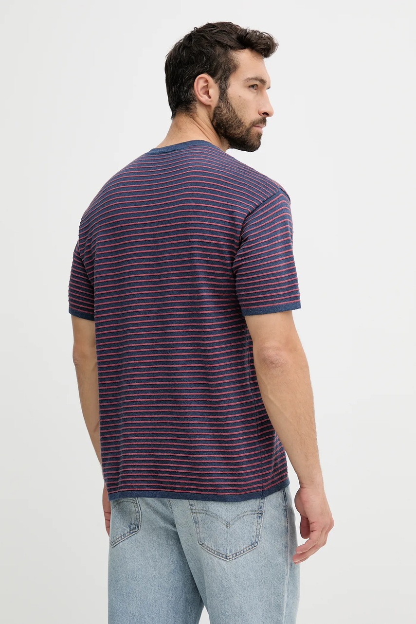 Βαμβακερό μπλουζάκι United Colors of Benetton ανδρικό, χρώμα: ναυτικό μπλε, 1195K109V φωτογραφία