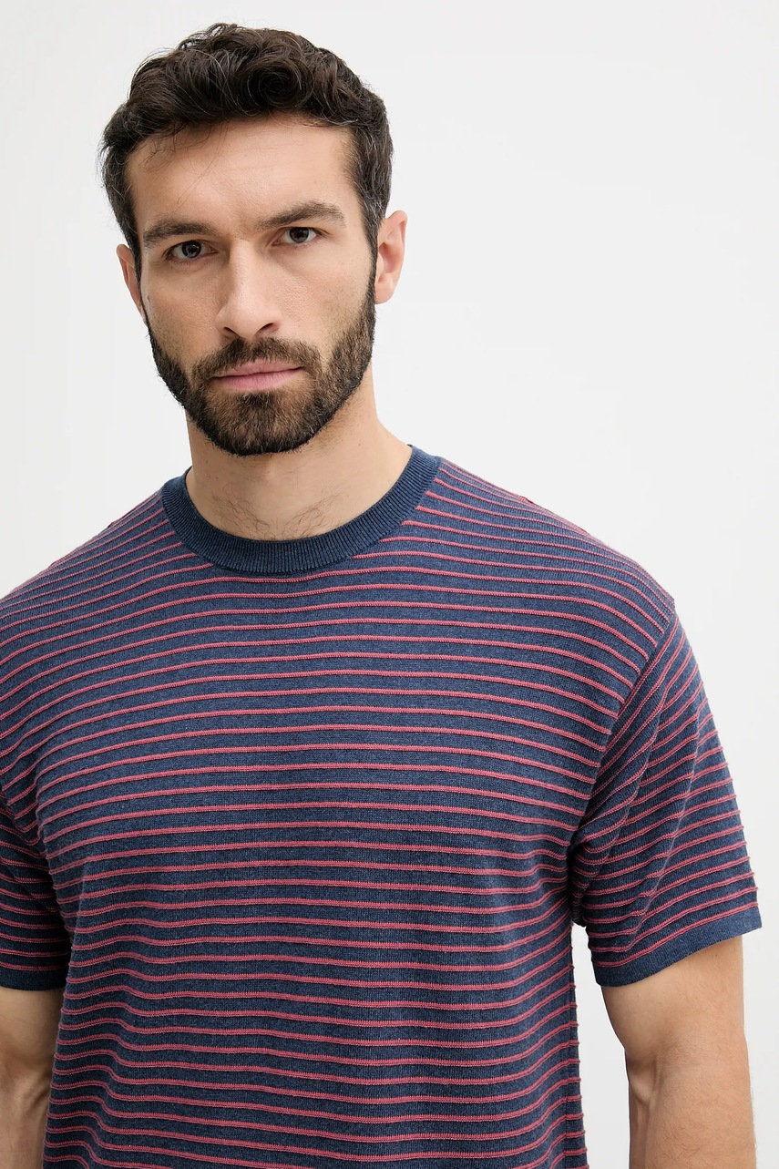 Βαμβακερό μπλουζάκι United Colors of Benetton ανδρικό, χρώμα: ναυτικό μπλε, 1195K109V φωτογραφία