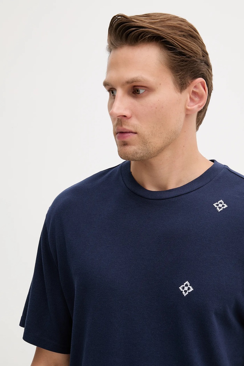 Βαμβακερό μπλουζάκι United Colors of Benetton ανδρικό, χρώμα: ναυτικό μπλε, 325RU10AL φωτογραφία