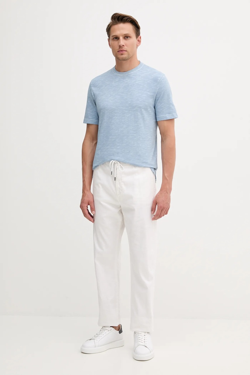 Хлопковая футболка United Colors of Benetton однотонная 36JGU105U