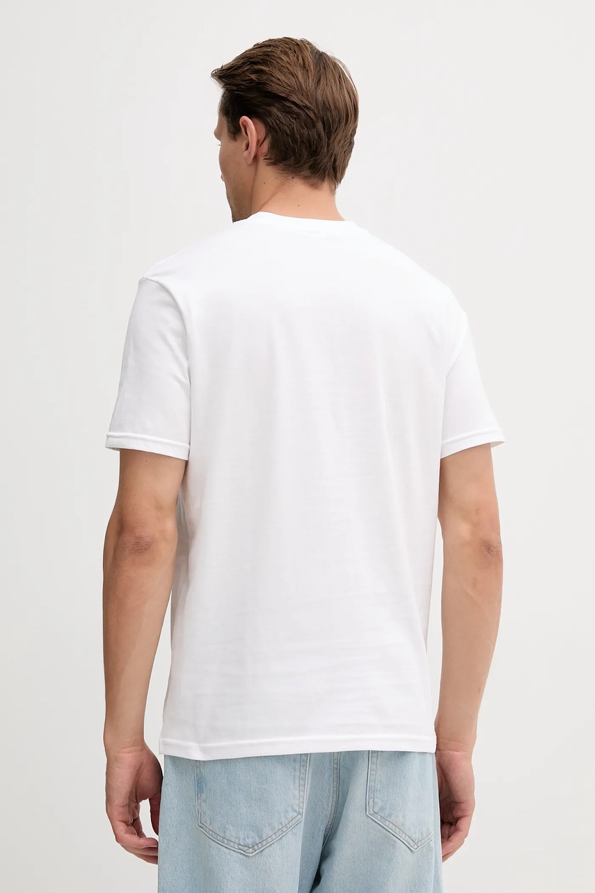 Хлопковая футболка United Colors of Benetton цвет белый с принтом 3BL0U10AG