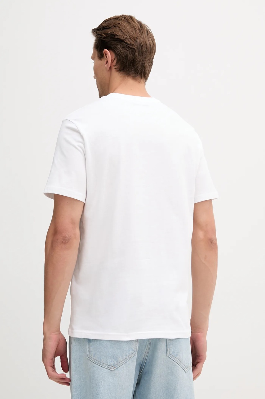 Хлопковая футболка United Colors of Benetton цвет белый с принтом 3BL0U10AG