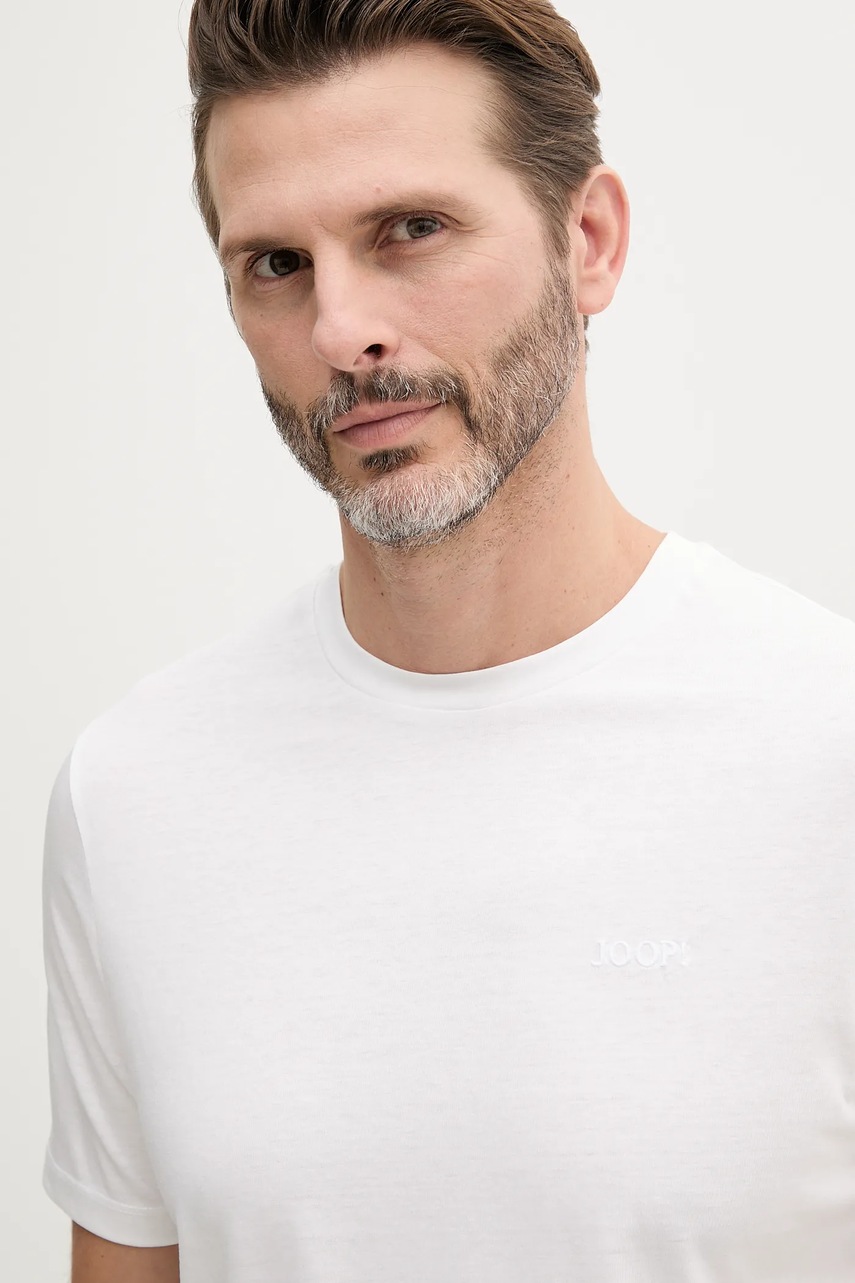 Βαμβακερό μπλουζάκι Joop! ανδρικό, χρώμα: άσπρο, 30041079 φωτογραφία