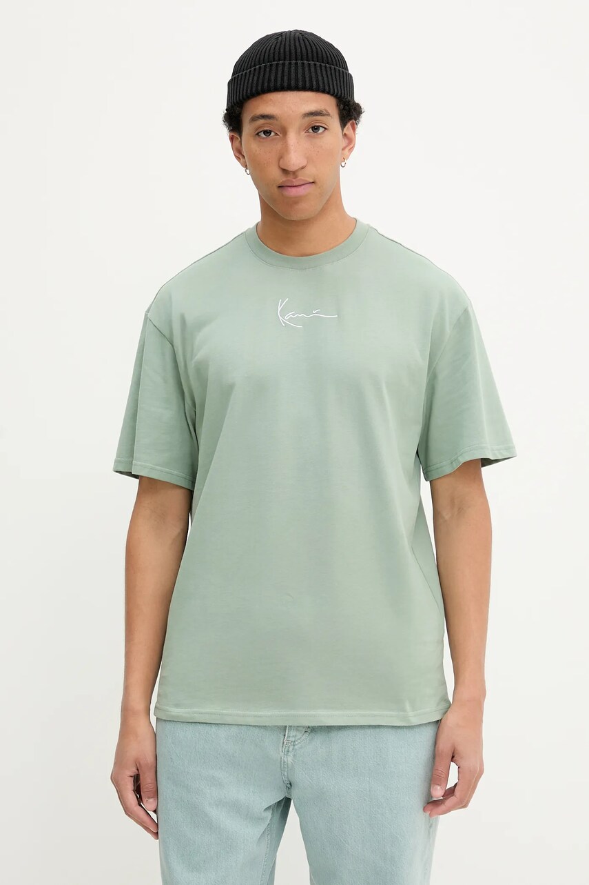 Karl Kani tricou din bumbac culoarea verde, cu imprimeu, PD00008142