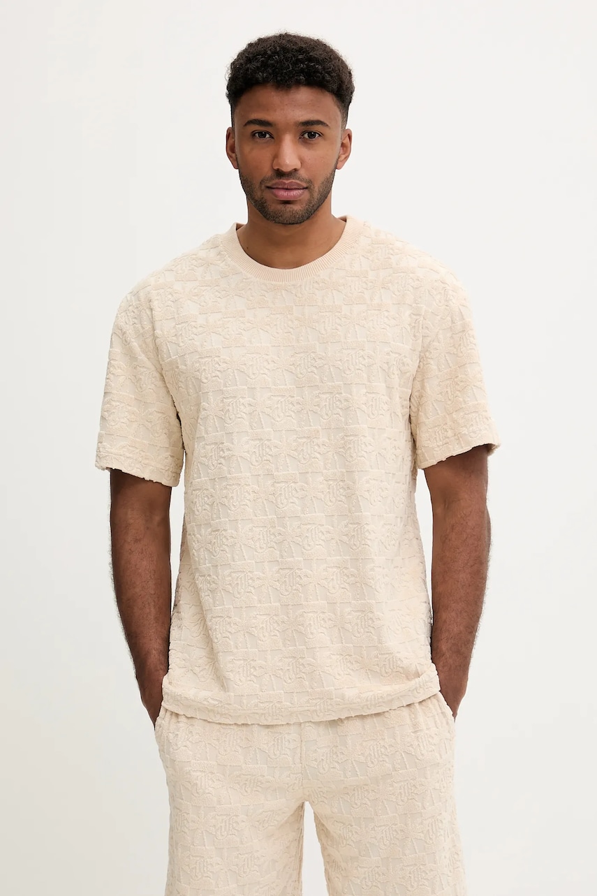 Karl Kani tricou culoarea bej, cu imprimeu, PD00005340