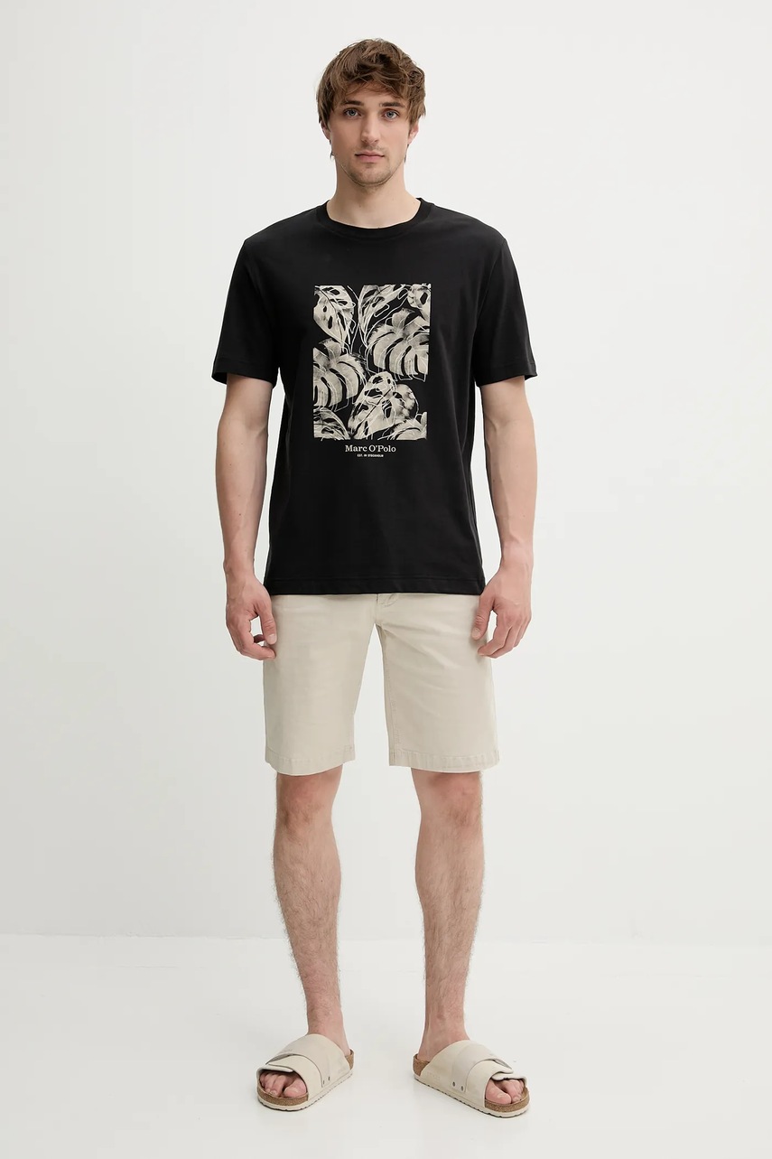 Футболка Marc OPolo цвет чёрный с принтом 524201251246