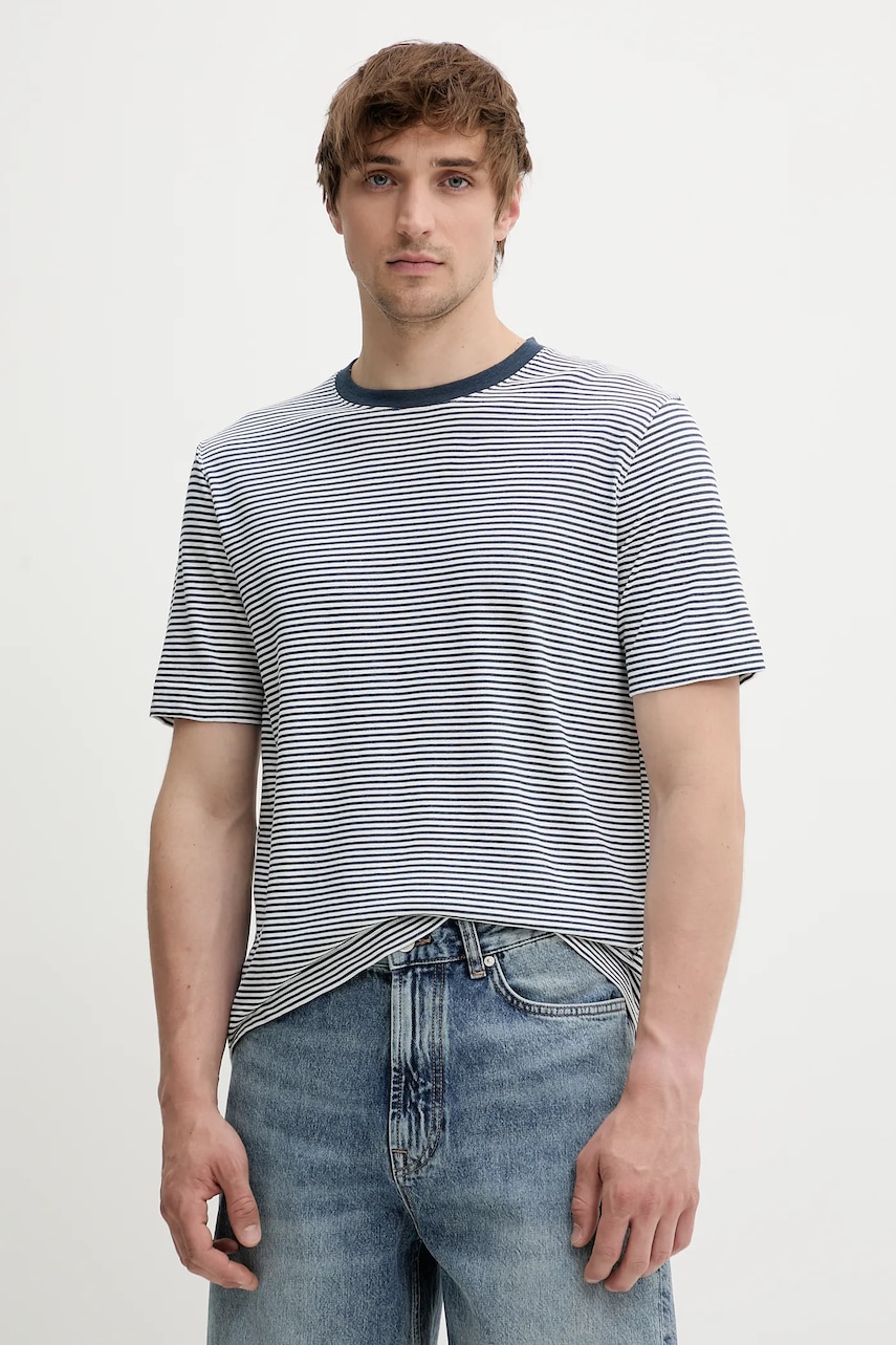 Marc O'Polo tricou din amestec de in cu imprimeu, 524216751302