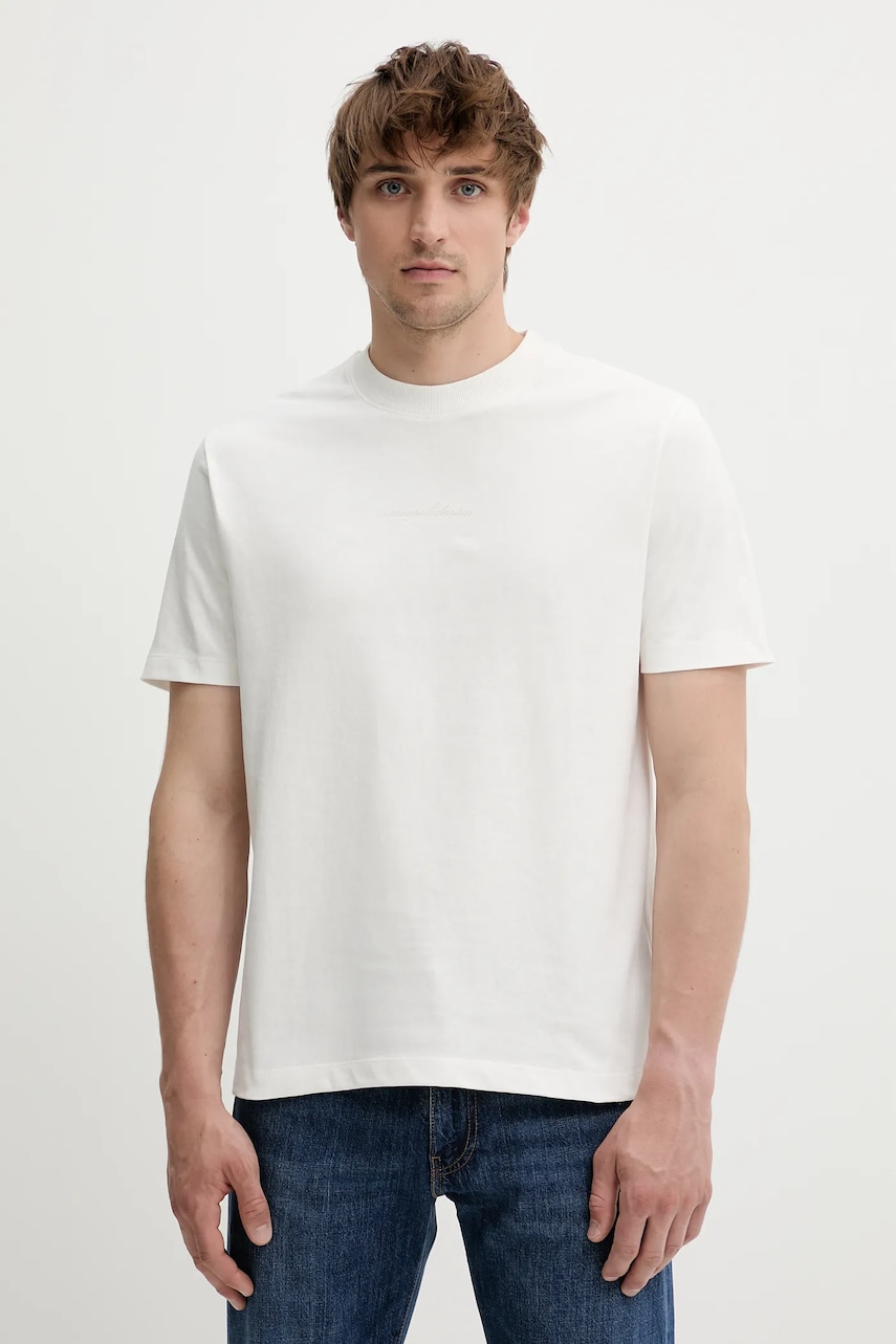 Marc O\'Polo tricou din bumbac culoarea bej, uni, 5000005440