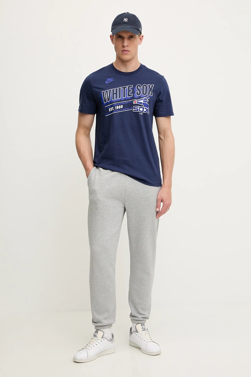 Хлопковая футболка Nike Chicago White Sox 1976-85 цвет синий с принтом N199-44B-CWS-CUE Хлопковая футболка Nike Chicago White Sox 1976-85 цвет синий с принтом N199-44B-CWS-CUE