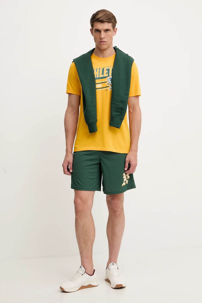 Βαμβακερό μπλουζάκι Nike Oakland Athletics 1982-92 ανδρικό, χρώμα: πορτοκαλί, N199-79Q-OKA-CUE φωτογραφία