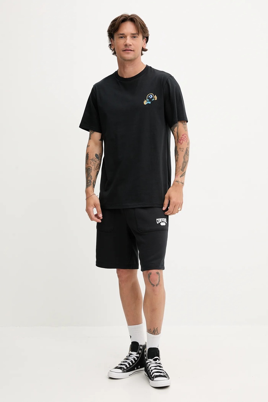 Βαμβακερό μπλουζάκι Converse φωτογραφία