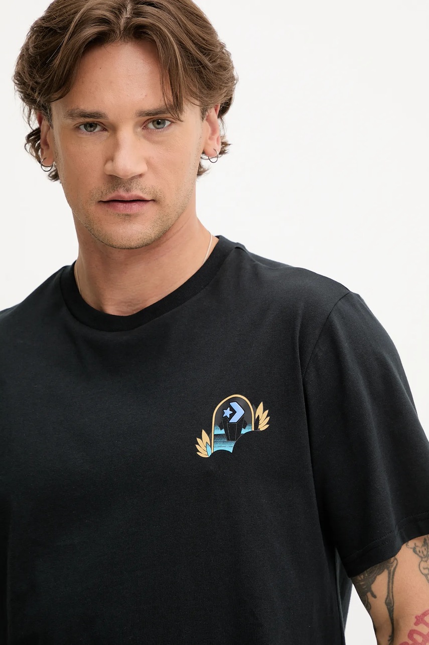 Βαμβακερό μπλουζάκι Converse φωτογραφία