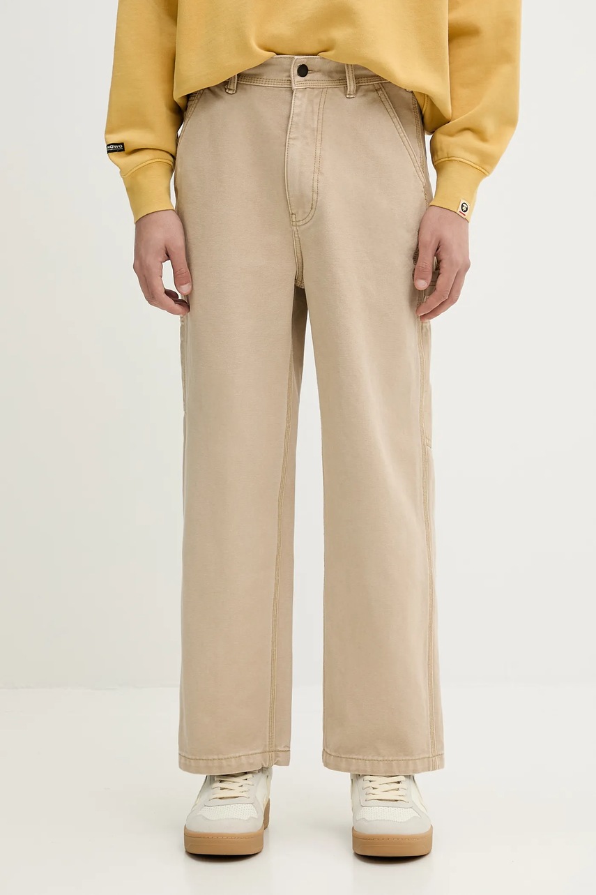 A Bathing Ape pantaloni de bumbac
