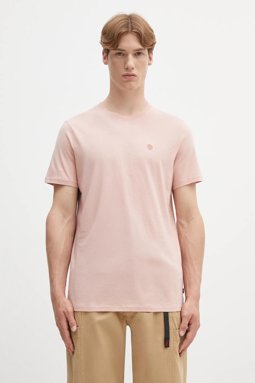 Fjallraven tricou Hemp Blend T-shirt culoarea roz, uni, F12600215.302