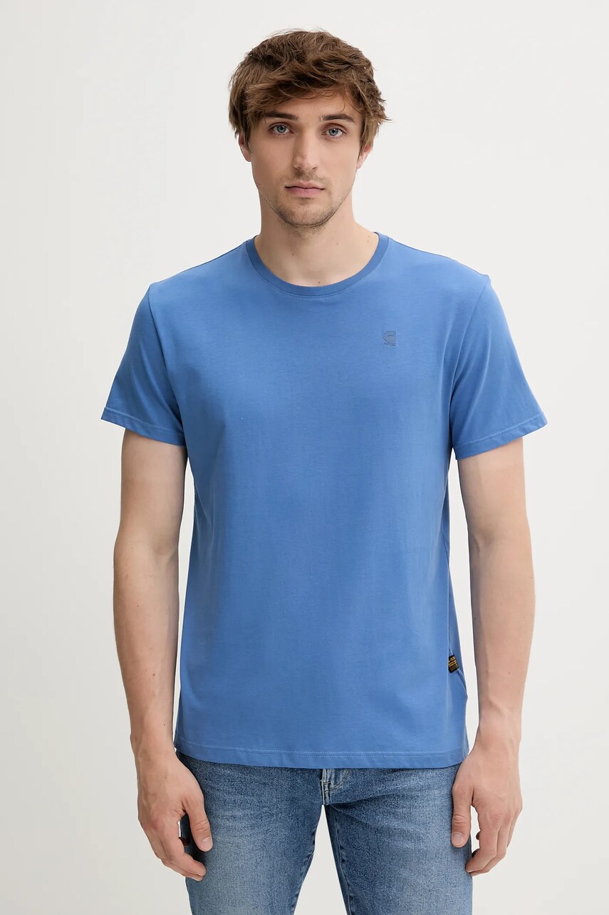 G-Star tricou din bumbac uni, D16411-336