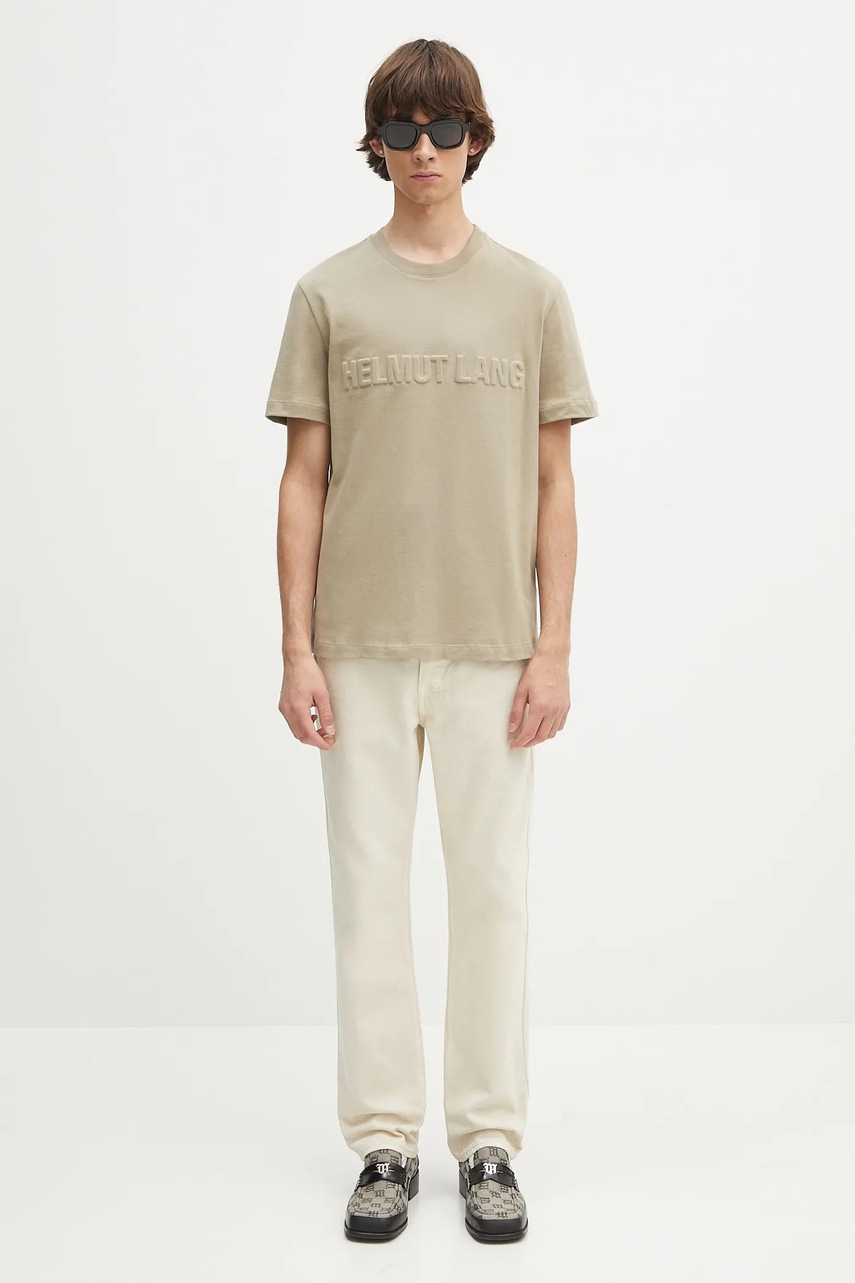 Bavlněné tričko Helmut Lang EMBOSSED.TEE.ROUNDED (obrázek 5)
