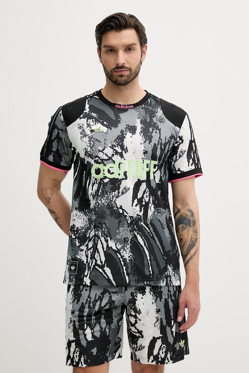 Футболка adidas Originals Archive Jersey цвет серый узор KD2351