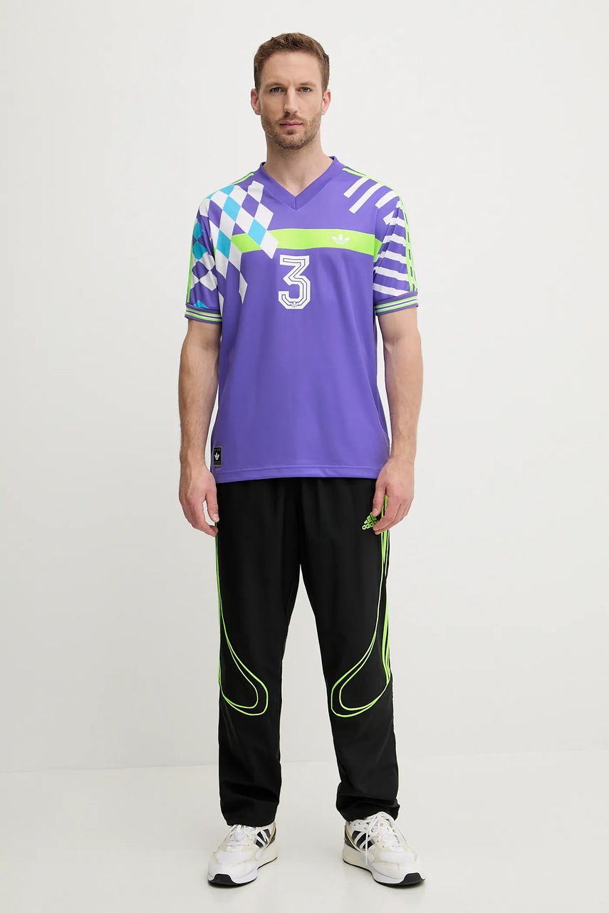 Футболка adidas Originals Nuwave90Sjersey цвет фиолетовый узор KD4867