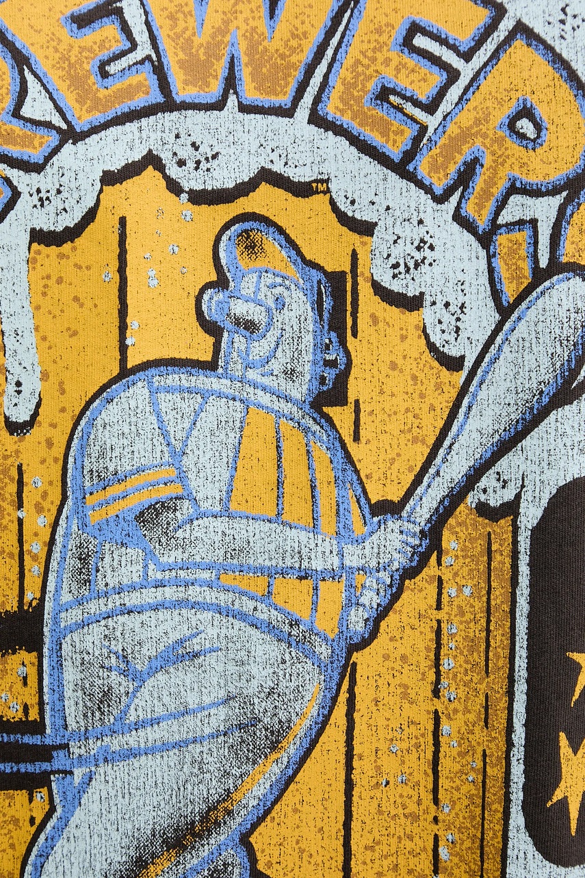 Βαμβακερό μπλουζάκι 47 brand BC013TMKBRU643621C9 ανδρικό, χρώμα: γκρι, MLB Milwaukee Brewers Sigma φωτογραφία