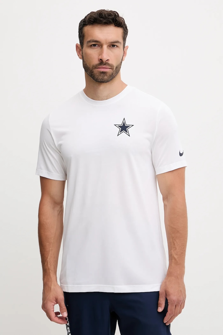 Nike tricou Dallas Cowboys culoarea bej, cu imprimeu, 02TI-10A-7RD-FEJ