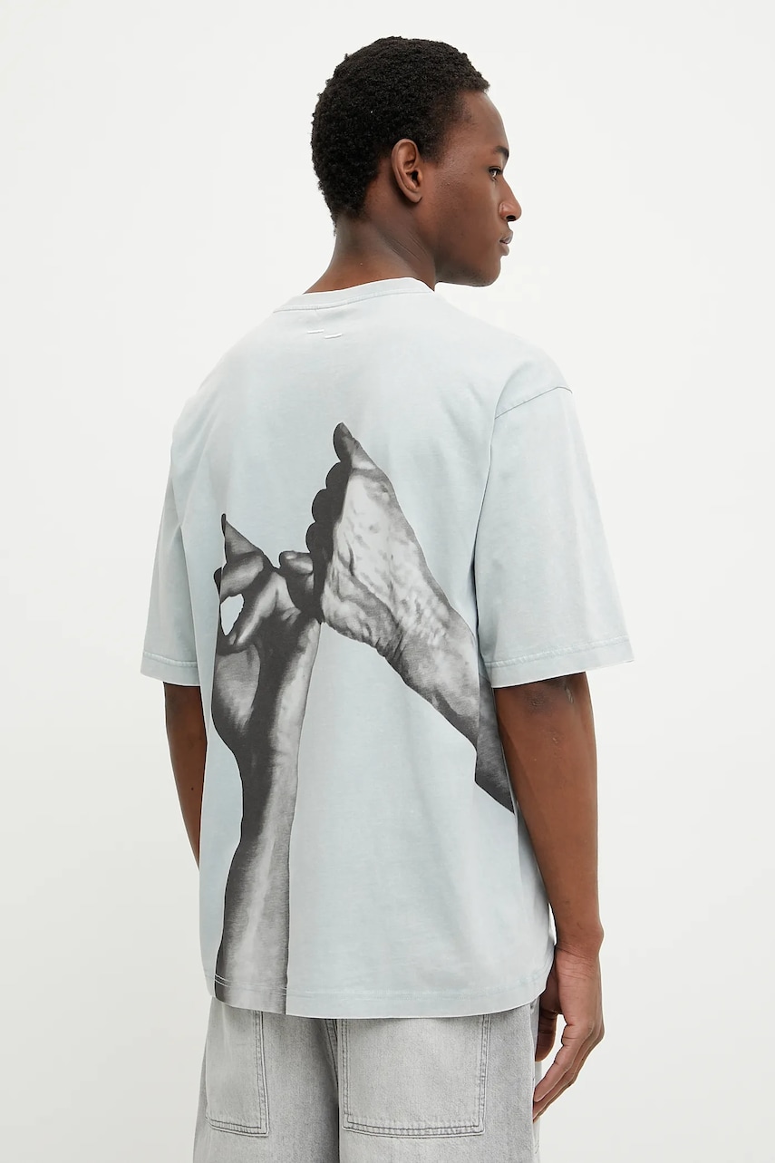 Filling Pieces tricou din bumbac culoarea gri, cu imprimeu, 74499839980 Filling Pieces tricou din bumbac culoarea gri, cu imprimeu, 74499839980